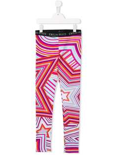 Emilio Pucci Junior легинсы с принтом звезд