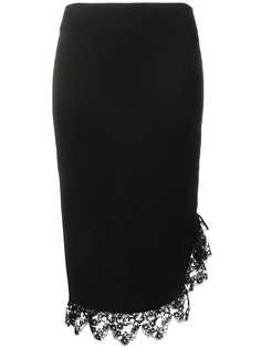 Simone Rocha юбка-карандаш с кружевным подолом