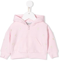 Monnalisa куртка с капюшоном и цветочным принтом