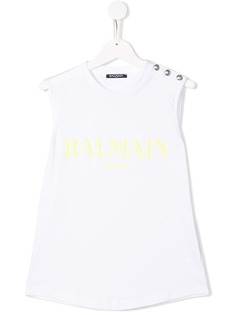 Balmain Kids топ с логотипом