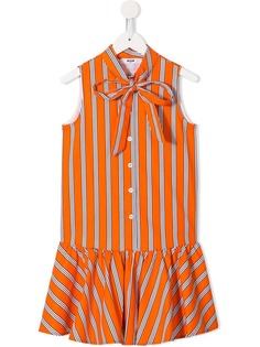 Msgm Kids платье-рубашка в полоску