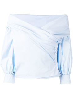 Sara Roka рубашка с открытыми плечами и драпировкой