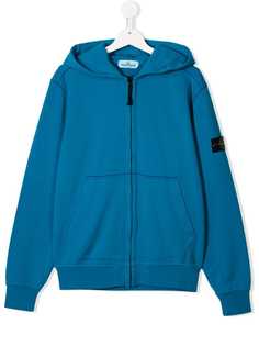 Stone Island Junior толстовка на молнии с капюшоном