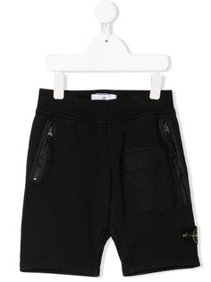 Stone Island Junior шорты с карманом на молнии