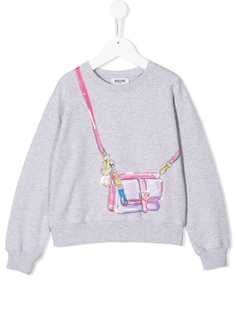 Moschino Kids толстовка с принтом