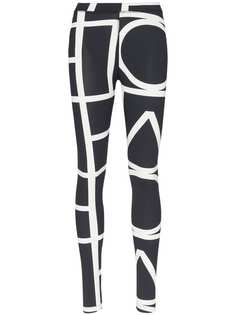 Toteme легинсы высокой посадки с геометричным принтом