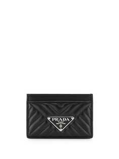 Prada картхолдер с металлическим логотипом