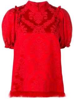 Simone Rocha блузка с воротником-стойкой