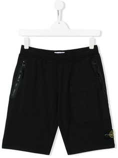 Stone Island Junior шорты с накладным карманом