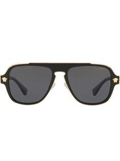 Versace Eyewear солнцезащитные очки-авиаторы в квадратной оправе