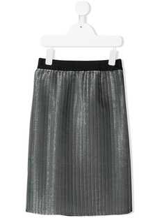 Karl Lagerfeld Kids плиссированная юбка с эффектом металлик