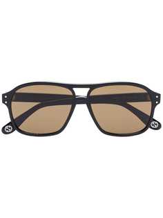 Gucci Eyewear затемненные солнцезащитные очки-авиаторы