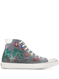 Saint Laurent высокие кеды Tropical