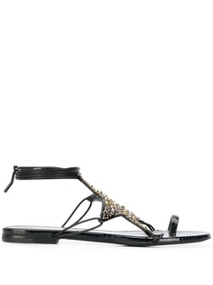 Saint Laurent декорированные сандалии
