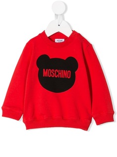 Moschino Kids толстовка с принтом