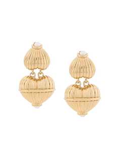 Givenchy Vintage 1980s articulated embossed earrings