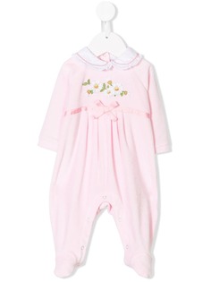 Monnalisa комбинезон для новорожденного с цветочной вышивкой