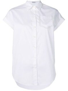 Brunello Cucinelli рубашка с короткими рукавами и отделкой