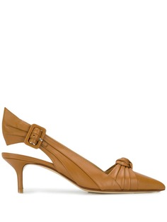 Francesco Russo knot front slingback pumps