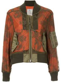 Maison Mihara Yasuhiro бомбер с кружевными вставками