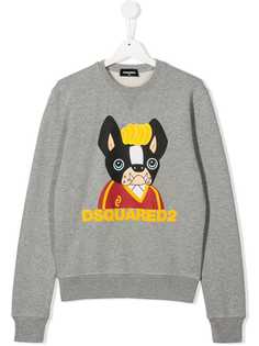 Dsquared2 Kids pug logo print sweatshirt