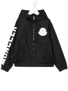 Moncler Kids logo zip up jacket