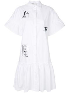 McQ Alexander McQueen платье-рубашка с вышивками на тему карт таро
