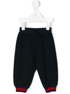 Gucci Kids спортивные брюки с щиколотками в полоску