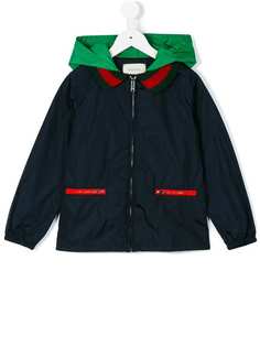 Gucci Kids куртка на молнии с капюшоном