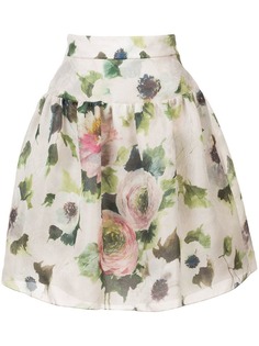 Marchesa юбка с цветочным принтом
