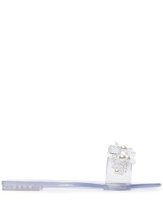 Simone Rocha clear pearl embellished jelly slides