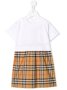 Burberry Kids платье с декором в клетку