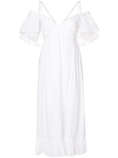 McQ Alexander McQueen платье миди с открытыми плечами