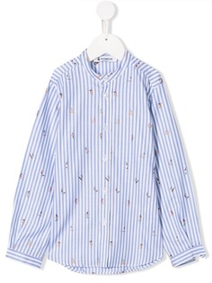 Dondup Kids рубашка в полоску с длинными рукавами