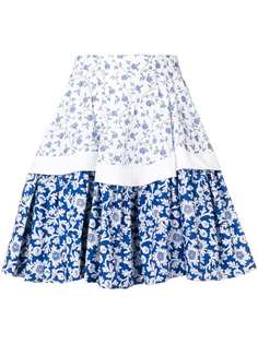 Alexander McQueen юбка с контрастными вставками