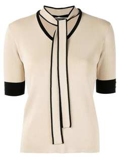 Loveless свитер с короткими рукавами и контрастной отделкой