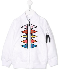 Marcelo Burlon County Of Milan Kids бомбер с вышивкой флагов