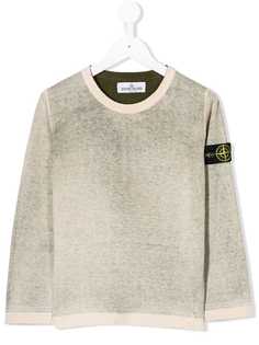 Stone Island Junior структурированный трикотажный свитер
