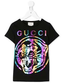 Gucci Kids рубашка с блестящим принтом