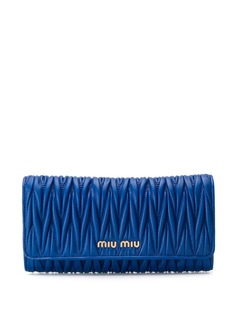 Miu Miu стеганый кошелек с откидным клапаном