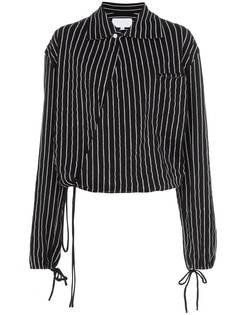 Telfar striped wrap cotton shirt