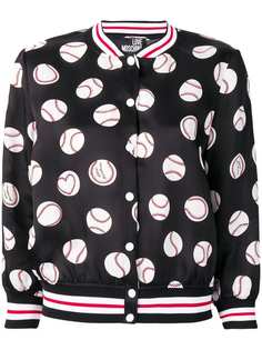 Love Moschino baseball print bomber jacket