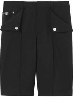 Burberry Pocket Detail Wool Mohair Tailored Shorts