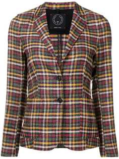 T Jacket plaid fitted blazer