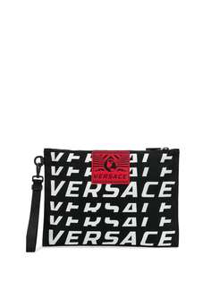 Versace клатч с принтом логотипа