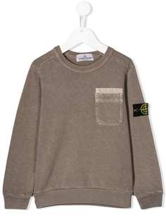 Stone Island Junior толстовка с нашивкой-логотипом
