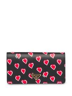 Prada Saffiano leather heart print mini-bag