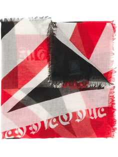 Alexander McQueen платок в стиле колор-блок с логотипом