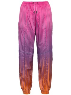 House Of Holland stripe print ripstop track pants