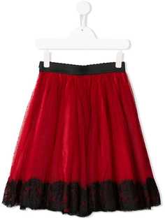 Dolce & Gabbana Kids кружевная юбка миди